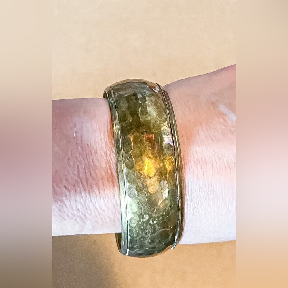Gold Hammered Bracelet